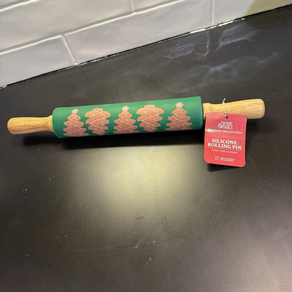 Holiday Silicone Rolling Pin -‎ Perfect for Christmas Baking & Festive Recipe